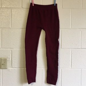 Hot Kiss Burgundy Leggings